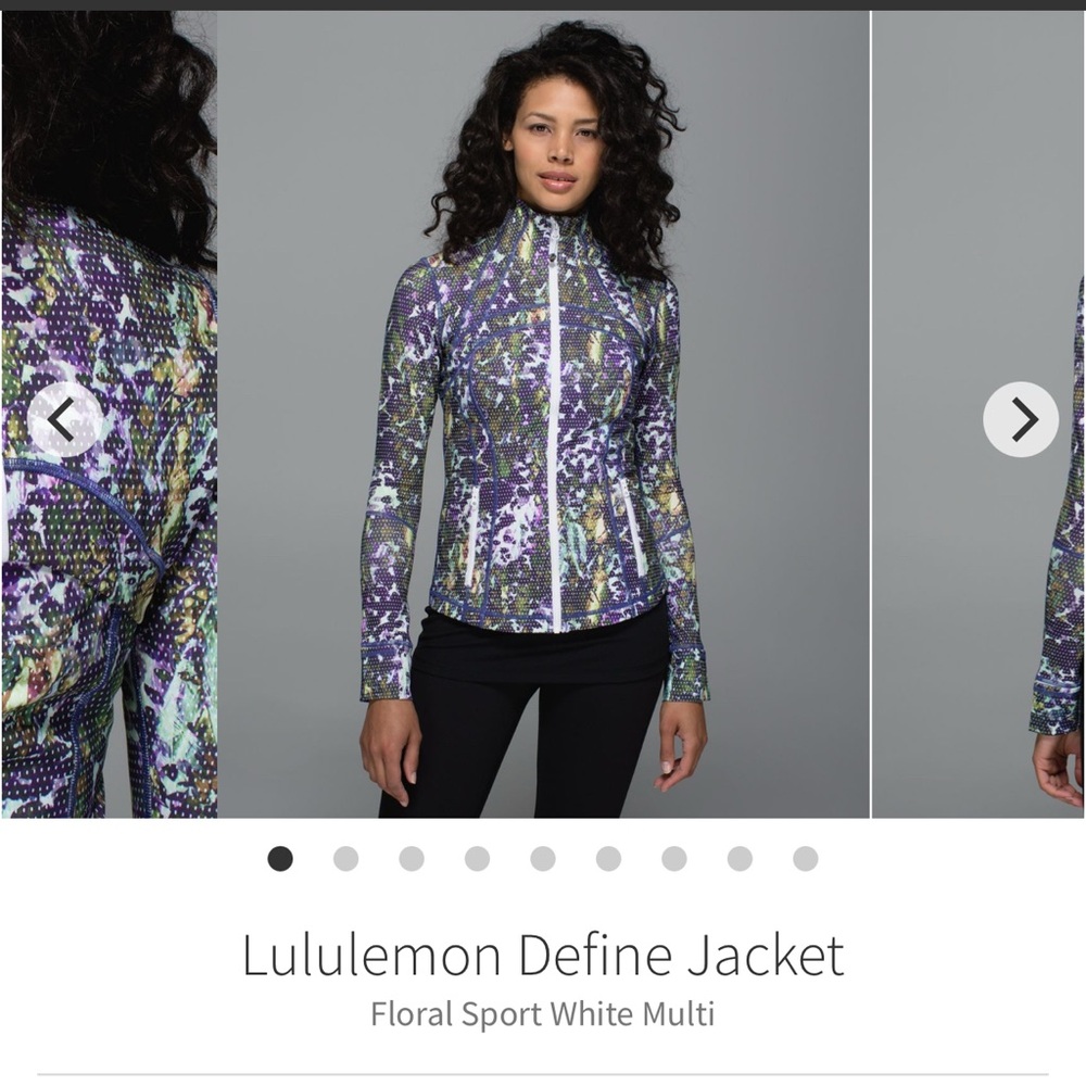 Lululemon define jacket luon size 8 Floral Spirt White Multi